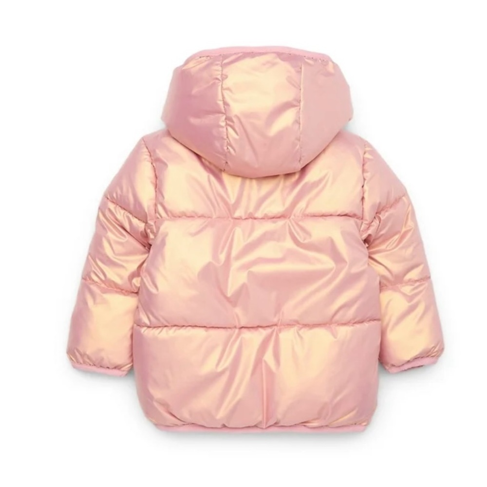 Pink Hooded Puffer Jacket - Picture 3 of 3